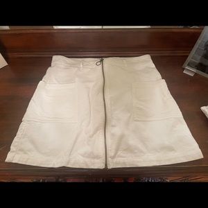 White corduroy skirt